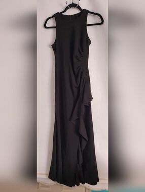 NWT WOOSEA Sleeveless Black Women's High Neck Split Bodycon Mermaid Dress Size S